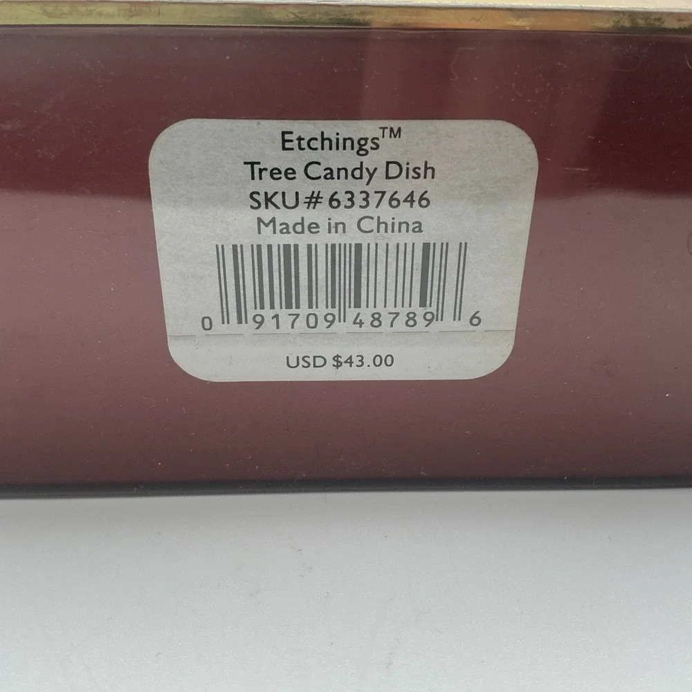 Vintage Lenox Etchings Christmas Tree Candy Dish - NIB‎